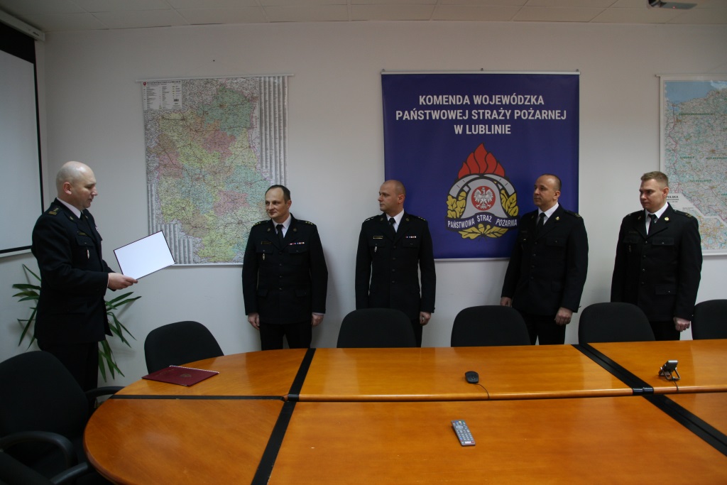 mt_gallery: Wręczenie decyzji o powierzeniu pełnienia obowiązków zastępcy komendanta powiatowego PSP w Hrubieszowie i zastępcy komendanta miejskiego PSP w Lublinie.